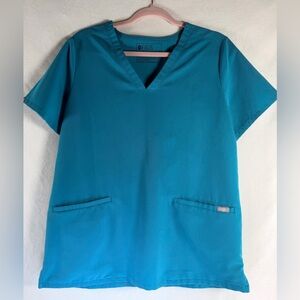 LIKE NEW LIMITED EDITION TEAL Figs Women's V-Neck Top & Jogger Scrub Pant SET